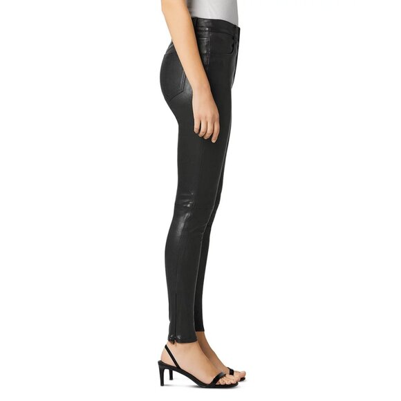 Joe's Jeans The Charlie Ankle Lamb Leather Skinny Pants - Picture 2 of 16